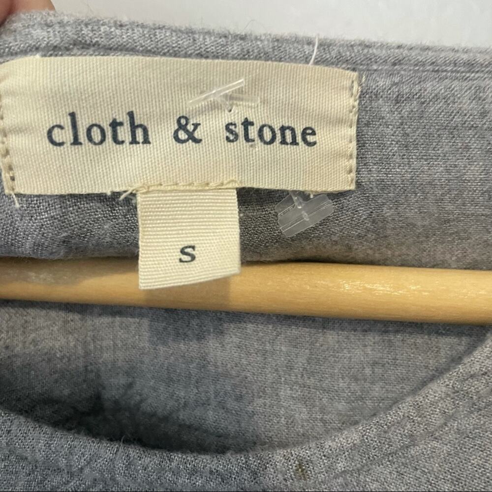 Cloth & Stone gray side tie top high low soft size small Anthropologie - Picture 9 of 9